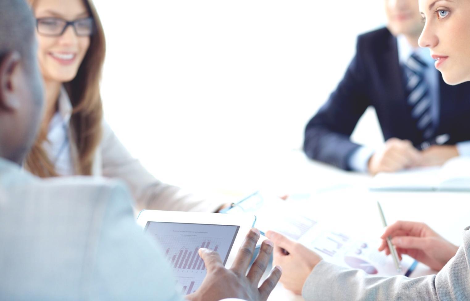 Modern language learning classroom with pronunciation training materials